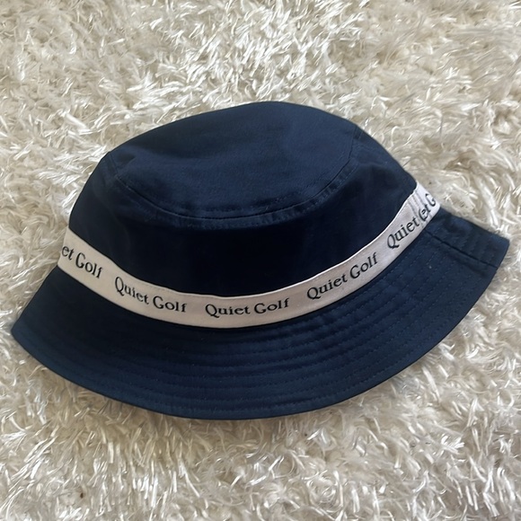 New MRPs $50 QUIET GOLF 
Logo Golf Bucket Hat - Navy - Picture 5 of 10